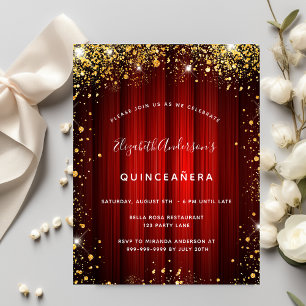 Budget Quinceanera rood goud bioscoop Flyer