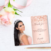 Budget Quinceanera roos foto QR code bedankt