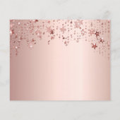 Budget Quinceanera roos gold blush Save the Date (Achterkant)