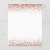 Budget Quinceanera Roos Gold Glitter Uitnodiging Flyer (Achterkant)