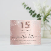 Budget Quinceanera roos gold Silver behalve datum (Staand voorkant)