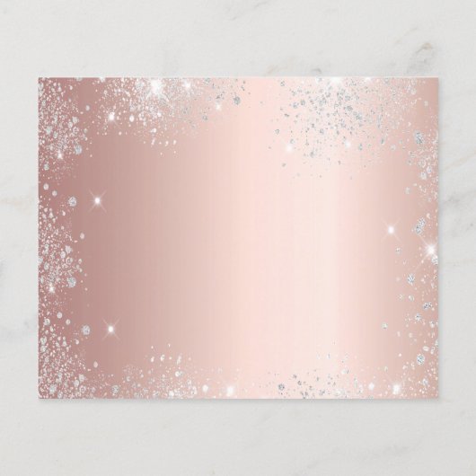 Budget Quinceanera roos gold Silver behalve datum (Achterkant)