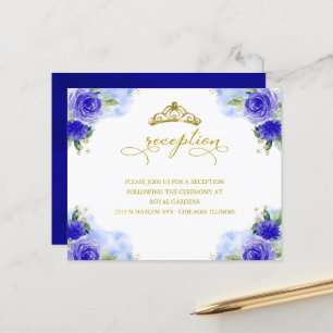 Budget Quinceanera Royal Blue Reception Kaart