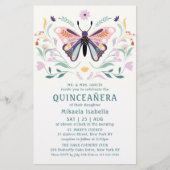 Budget Quinceañera Roze Vlinder Foto Bloem Flyer (Voorkant)