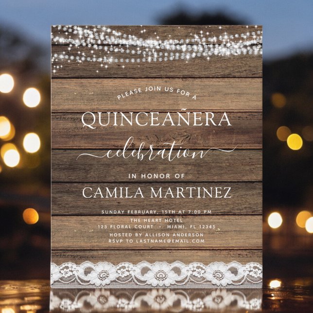 Budget Quinceanera Rustic Farmhouse Lace (Creator heeft geüpload)