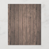 Budget Quinceanera Rustic Wood Gold Red Uitnodigin Flyer (Achterkant)