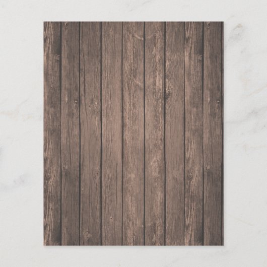 Budget Quinceanera Rustic Wood Gold Red Uitnodigin Flyer (Achterkant)