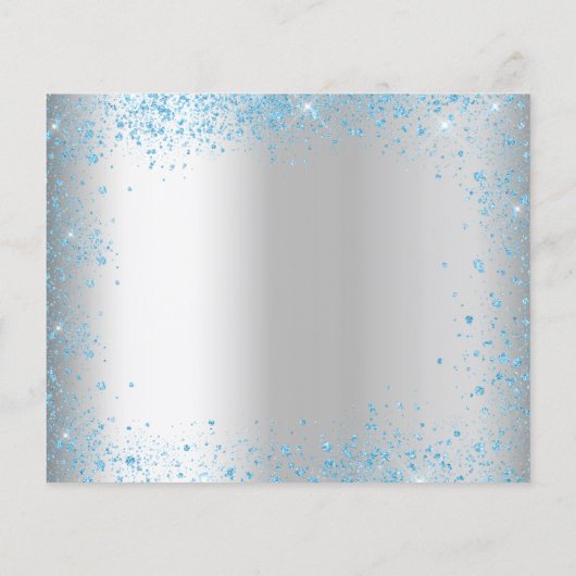 Budget Quinceanera Silver Blue, behalve de datum (Achterkant)