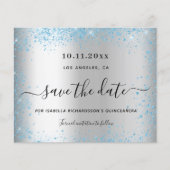 Budget Quinceanera Silver Blue, behalve de datum (Voorkant)