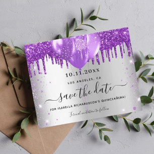 Budget Quinceanera Silver paars behalve datum