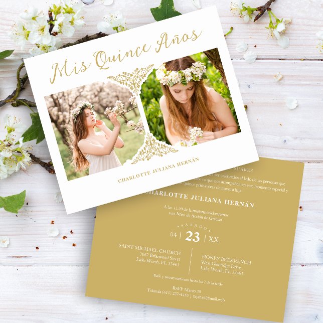 BUDGET Quinceañera Spanish Fancy Flourish 2 Photos (Creator heeft geüpload)