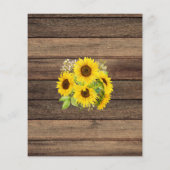 Budget Quinceanera Sunflower Rustige Uitnodiging Flyer (Achterkant)