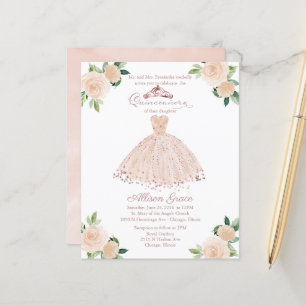 Budget Quinceanera Uitnodiging Roze Goud Kleurige 