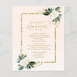 Budget Quinceanera Uitnodiging tot tweetalig roze