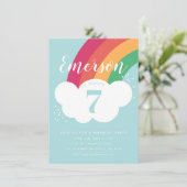 Budget Rainbow Birthday Party Kaart (Staand voorkant)