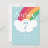 Budget Rainbow Birthday Party Kaart (Voorkant)