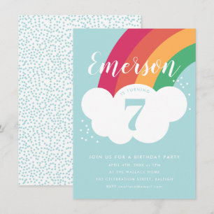 Budget Rainbow Birthday Party Kaart