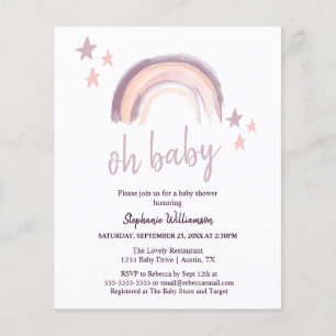 Budget Rainbow Boho oh baby roze Baby shower