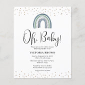 Budget Rainbow Boy Baby shower (Voorkant)