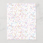 Budget Rainbow Confetti bruiloft uitnodiging (Achterkant)
