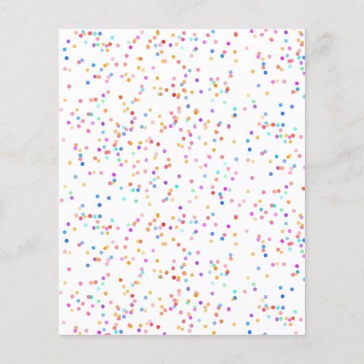Budget Rainbow Confetti bruiloft uitnodiging (Achterkant)