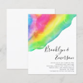 Budget Rainbow Gay Wedding Uitnodiging (Voorkant / Achterkant)