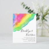 Budget Rainbow Gay Wedding Uitnodiging (Staand voorkant)