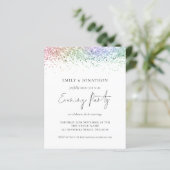 BUDGET Rainbow Glitter Evening Invite (Staand voorkant)