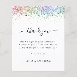 Budget Rainbow Glitter Foto Weddenschap Bedankt