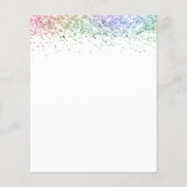 Budget Rainbow Glitter Script Wedding Invite (Achterkant)