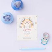Budget Rainbow Stars Verjaardagsfeestuitnodiging Flyer (Enkel)
