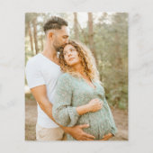 Budget Rainbow Terracotta Baby shower Foto uitnodi (Achterkant)