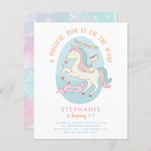 Budget Rainbow Unicorn Girl's Birthday Party