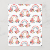 BUDGET Rainbow Virtual Baby shower Uitnodiging (Achterkant)