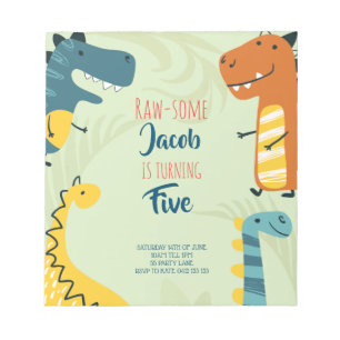 Budget, rauw-geweldige uitnodiging voor verjaardag notitieblok