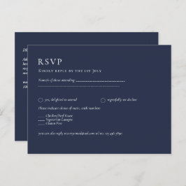 BUDGET RAVP Marine Blauw Monochroom BRUILOFT Briefkaart