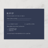BUDGET RAVP Marine Blauw Monochroom BRUILOFT Briefkaart (Voorkant)