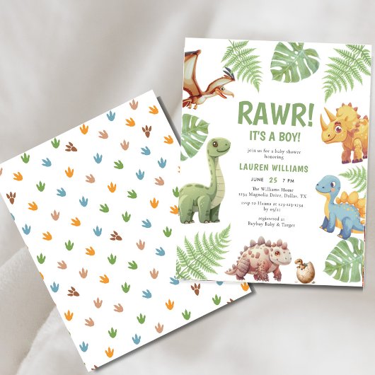 Budget Rawr Het Een Jongen Dinosaurus Baby shower 