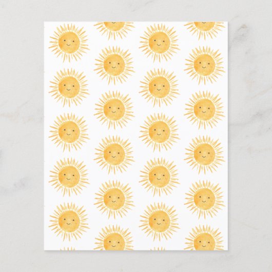 Budget Ray of Sunshine Baby shower Invitation (Achterkant)