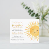 Budget Ray of Sunshine Baby shower Invitation (Staand voorkant)