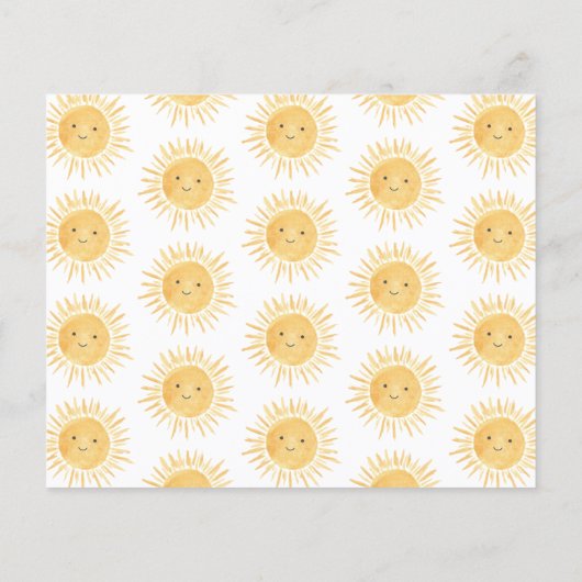 Budget Ray of Sunshine Baby shower Invitation (Achterkant)