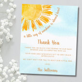 Budget Ray van Sunshine Baby shower Dank u