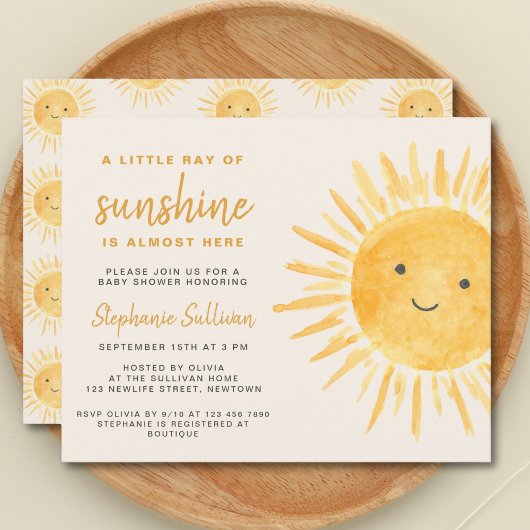 Budget Ray van Sunshine Boho Baby shower Invitatio
