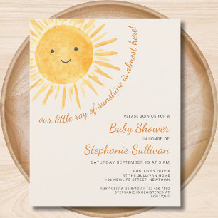 Budget Ray van Sunshine Boho Baby shower Invitatio