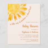 Budget Ray van Sunshine Couples Baby shower Invite (Voorkant)