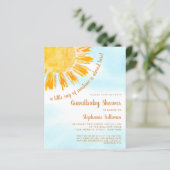 Budget Ray van Sunshine Grandbaby Shower Invitatio (Staand voorkant)