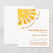Budget Ray van Sunshine Grandbaby Shower Invitatio (Voorkant / Achterkant)