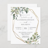 Budget REC Rustic Eucalyptus & Gold Lijst Wedding (Voorkant / Achterkant)