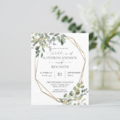 Budget REC Rustic Eucalyptus & Gold Lijst Wedding (Staand voorkant)