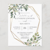 Budget REC Rustic Eucalyptus & Gold Lijst Wedding (Voorkant)